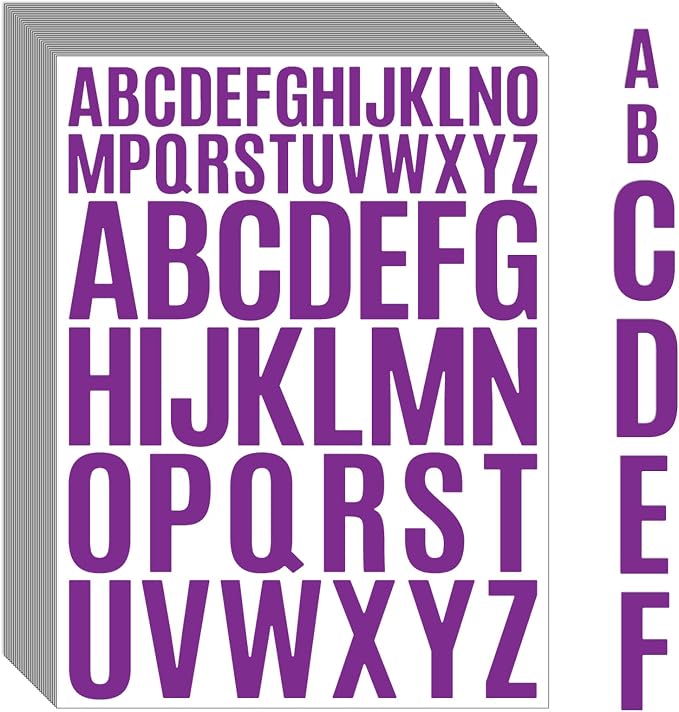 Bemeol Letter Stickers 1560 Pieces 30 Sheets Stick on Vinyl Letters Capital by Bemeol