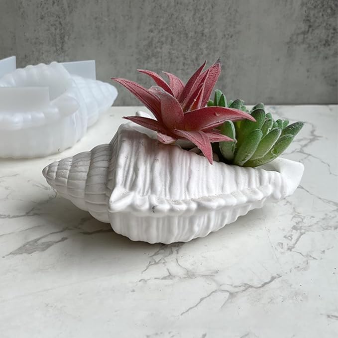 Wehous Large Conch Silicone Mold Unique Conch Shaped Tray Resin Concrete Mold - Image 7