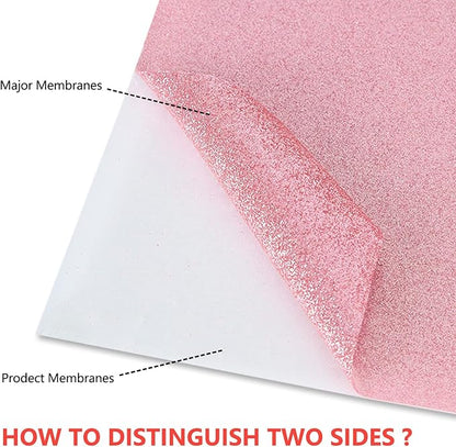 guangyintong Glitter Pink Heat Transfer Vinyl HTV Rolls - Image 4