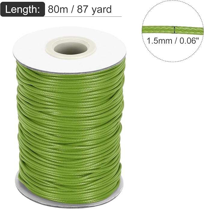 MECCANIXITY Waxed Cord 1.5mm Waxed Thread 87 Yard Wax String Leather Cord - Image 2