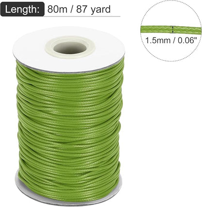 MECCANIXITY Waxed Cord 1.5mm Waxed Thread 87 Yard Wax String Leather Cord - Image 2