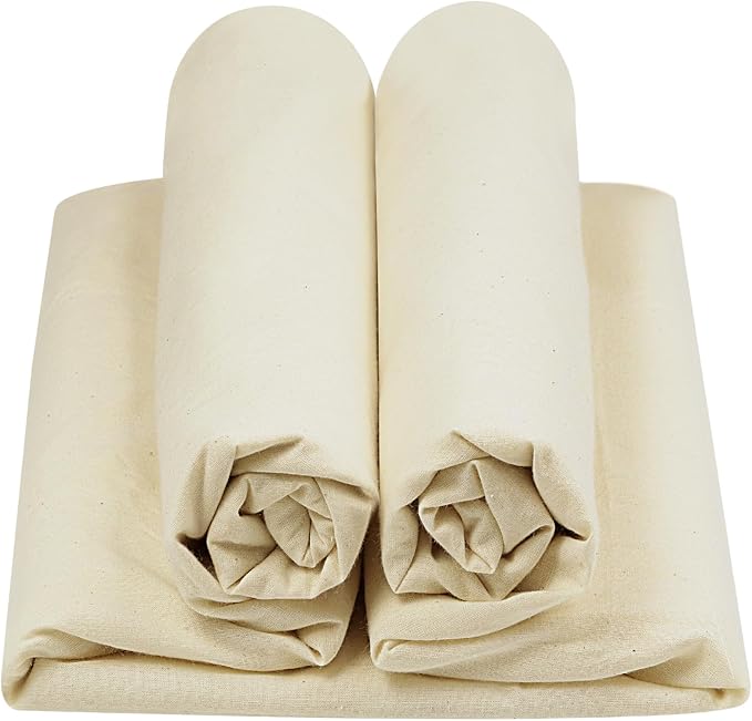 HOTGODEN Light Weight 100% Cotton Muslin Fabric: 63 inch x 2, 10 Yards by HOTGODEN