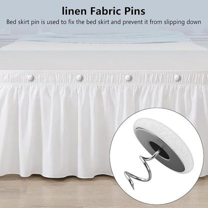 12 Colors Fabric Covered Button Twist Pins Dust Ruffle Pins- - Image 5