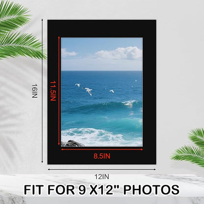 15 Pack 12x16 Black Picture Mats, Frame Mattes - Image 2