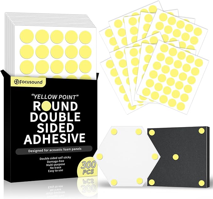 Focusound 300 Pack Double-Sided Sticky Adhesive Dots by Focusound