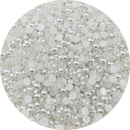3000pcs 6mm Half Pearls for Crafts Flatback Round Half Pearl Beads for Jewelry by Unknown