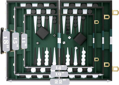 Backgammon Set - Classic Board Game - Portable Travel Strategy Backgammon Game - Image 5