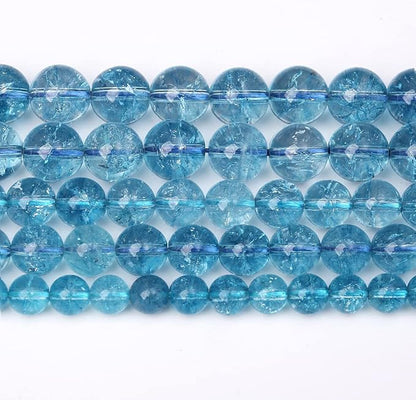 120pcs 6mm Blue Topaz Crystal Quartz Natural Stone Round Loose Beads - Image 5