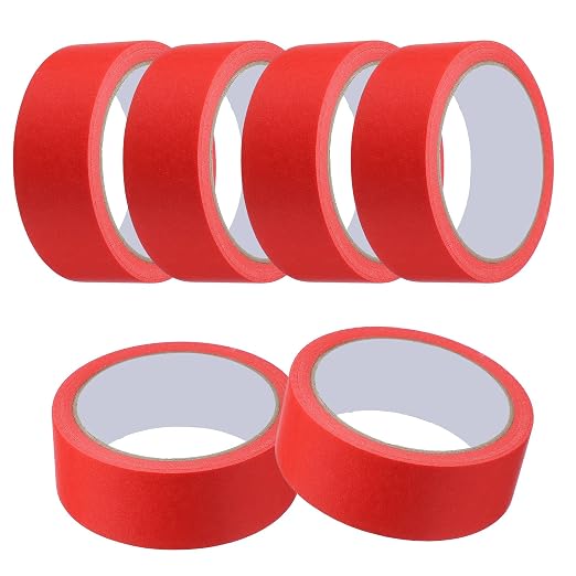 MECCANIXITY Masking Tape 1.4 Inch x 21 Yard Painter's Tape Red Paint Tapes by MECCANIXITY