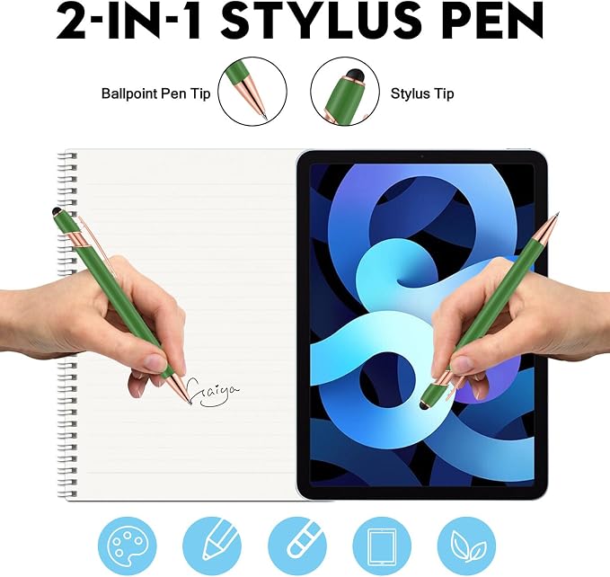 12 PCS 2 in 1 Stylus Ballpoint Pen - Image 2