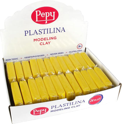 Pepy Plastilina Reusable and Non-Drying Modeling Clay; Set of 24 Bars, 1.4 by Pepy