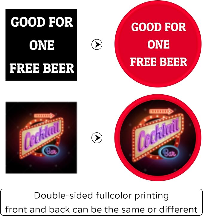 500 Personalized Plastic Chips, Custom Poker Chip, Print Your Logo Image or Text - Image 2