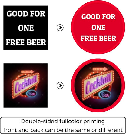 500 Personalized Plastic Chips, Custom Poker Chip, Print Your Logo Image or Text - Image 2