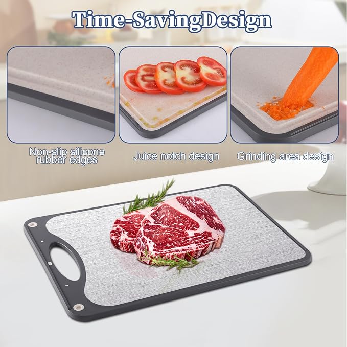 Titanium Cutting Boards For Kitchen, Double Sided Cutting Board, Food Grade - Image 5