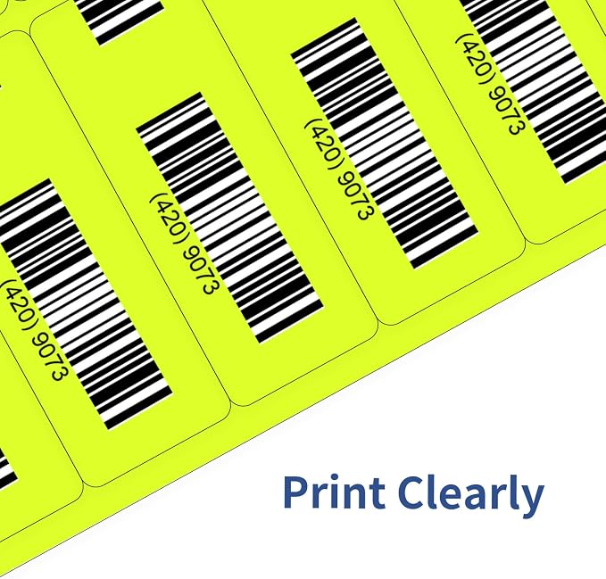 STARLIBOO 1" x 2-5/8" Address Labels- Neon Color Fluorescent Mailing Labels - Image 6