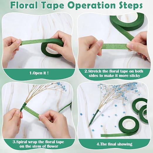 PAXCOO Floral Tape and Floral Wire Arrangement Tool Kit - Image 4