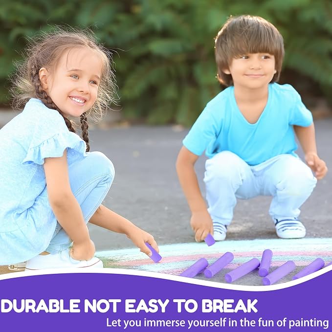Fulmoon 40 Pcs Jumbo Sidewalk Chalk - Image 3