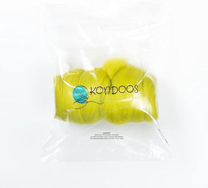 Kondoos Colored Natural Wool roving, 1 lb. Best Wool - Image 3