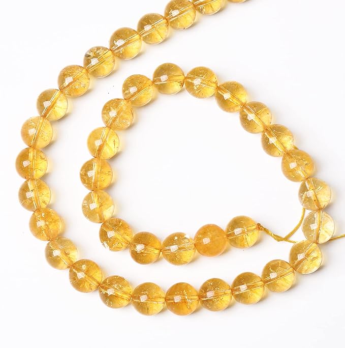 90Pcs 8mm Natural Citrine Beads - Image 5