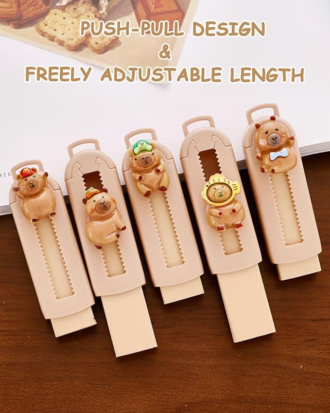 5 Pack Capybara Retractable Erasers, Cute Pencil Erasers - Image 5