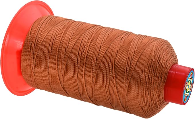 Mandala Crafts Bonded Nylon Thread Bourbon Brown Heavy Duty Sewing Threads - Image 2