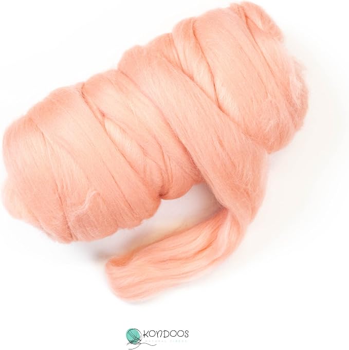 Colored Natural Wool roving, 8 OZ. Best Wool - Image 2