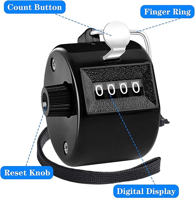 FEBSNOW Handheld Tally Counter Clicker 4 Digital Number Click Counter - Image 3