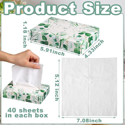 Yinder 24 Packs 960 Sheets Tissue Cube Car Facial Boxes Disposable Facial - Image 3