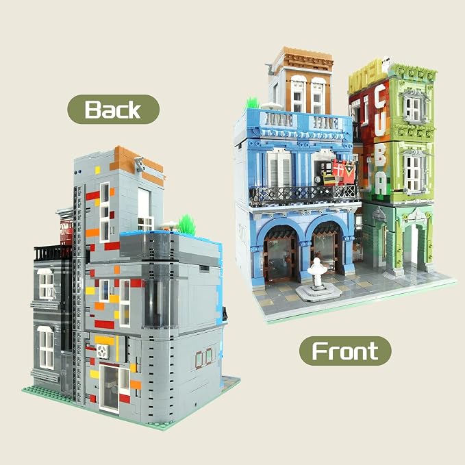 ZenithFlow Street View Building Blocks Kit, Cuba Hotel Mini Blocks Construction - Image 4