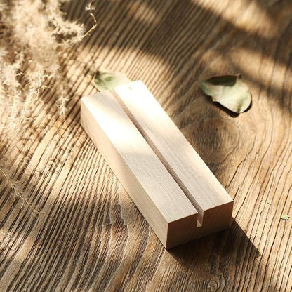 UNIQOOO 20 Pack 4" Wood Stands for Wedding Acrylic Sign, Wood Table Number - Image 7