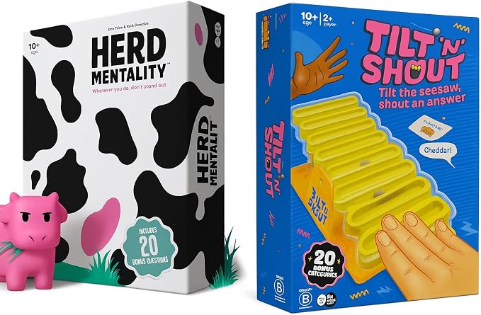 Party Game Bundle – Herd Mentality & Tilt ’N’ Shout | Fun Family Board Games by BigPotatoGames