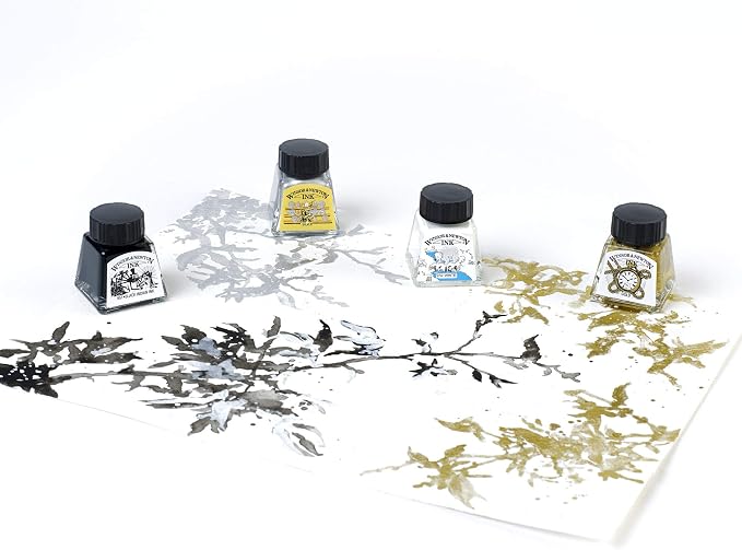 Winsor & Newton Collection Drawing Ink Set, Metallic Tones - Image 5