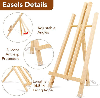 16 Pack 15 Inch Wood Easels, Easel Stand - Image 2
