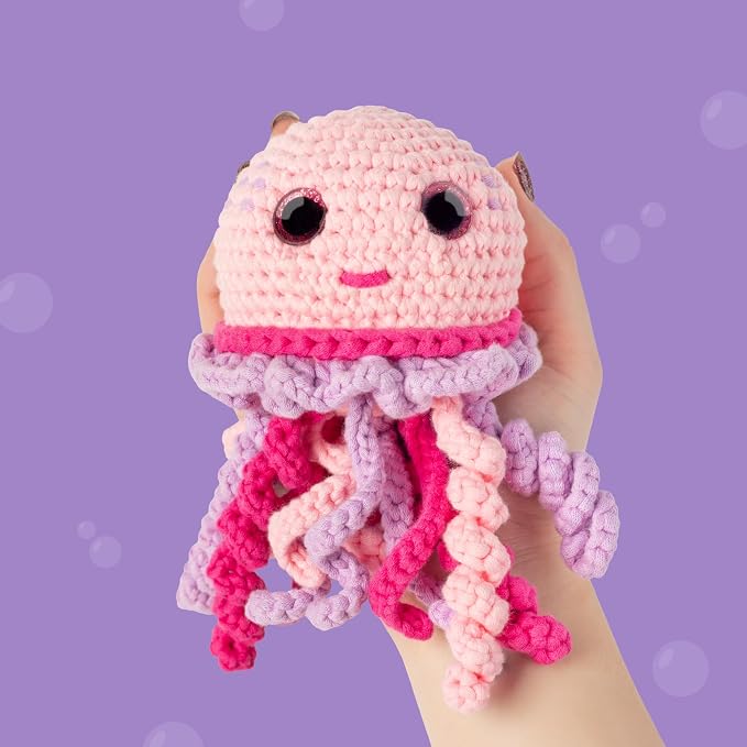 Cookie Box Crochet Kit for Beginners – Gift Set to Make Jellyfish Jenny - Image 7