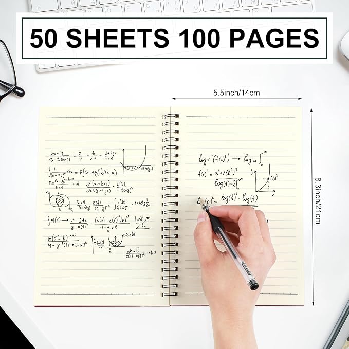 Spiral Notebook Bulk A5 College Ruled Journals Notebooks Lined 8.3 x 5.5 Inch - Image 3