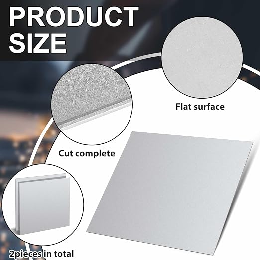 Hicarer 2 Pcs Mild Steel Sheet Cold Rolled 18 Gauge Metal Plate Weldable Metal - Image 3