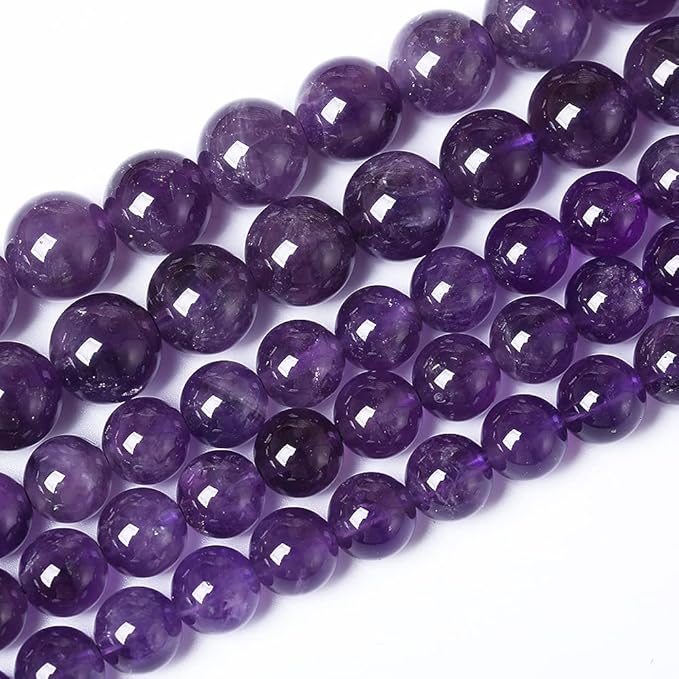 10mm 38pcs Natural Amethyst AAAAA Purple Crystal Quartz Beads Gemstones Round - Image 2