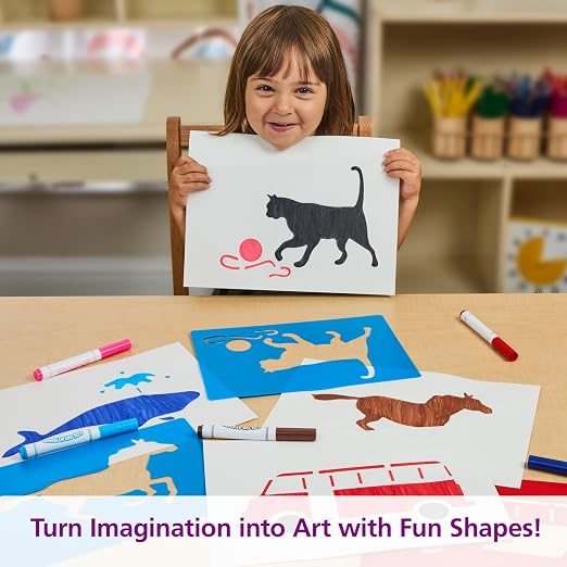 Colorations Large Washable Plastic Everyday Objects Stencils - Image 6