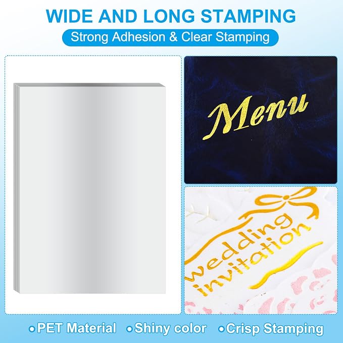 PATIKIL 11.7x8.3" Hot Stamping Foil Paper Sheet, 20 Sheets A4 Heat Transfer Hot - Image 3