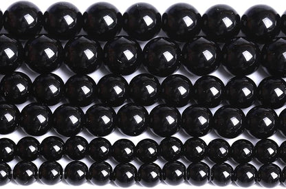 4mm 186pcs Natural Black Agates Onyx Stone Beads Smooth Round Loose Spacer Beads by NaturalStoneBeads