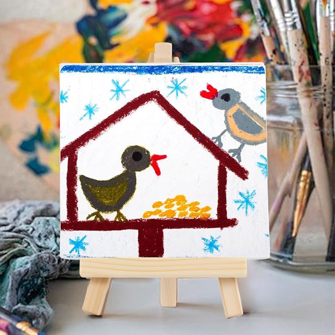 100 Pcs 5 Inch Mini Wood Display Easel, Small Wooden Easel Stand Art Craft - Image 6