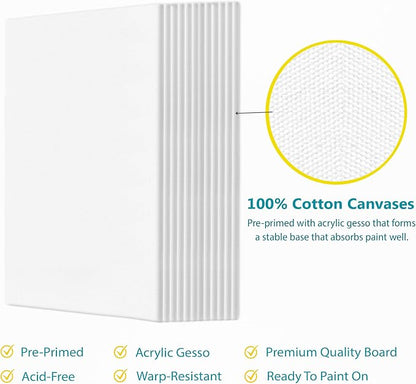 KEFF 12-Pack Bulk Canvas Boards, 9x12 Canvas - Image 3