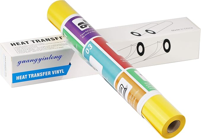 Guangyintong Heat Transfer Vinyl Yellow HTV Rolls, Matte Surface HTV - Image 7