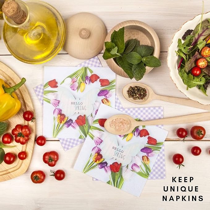 20-ct 13x13 Flowers Paper Luncheon Decoupage Napkins, 3-Ply Servilletas Printed - Image 4