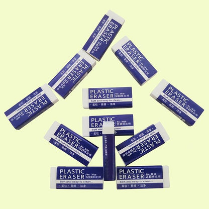 Dreamm White Rectangular Rubber Pencil Erasers 12 Pack - Image 7