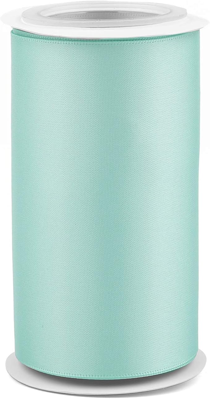 Humphrey's Craft 4 Inch Blue Double Faced Satin Ribbon - Image 3