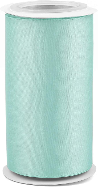 Humphrey's Craft 4 Inch Blue Double Faced Satin Ribbon - Image 3