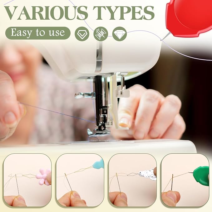 KAQRHFT 50 PCS Needle Threaders, Fish Mouth Sewing Machine Needle Threader - Image 4