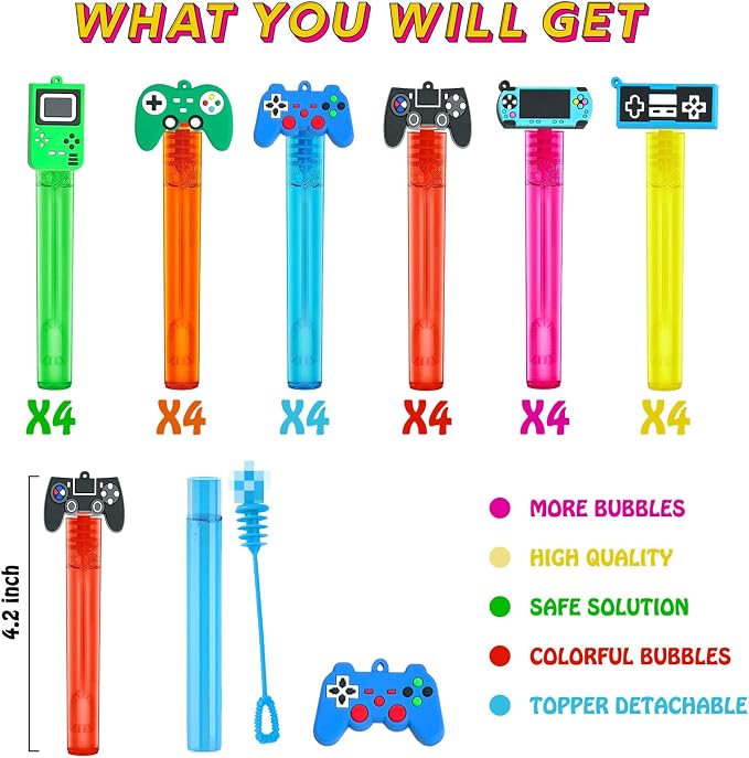 Video Game Party Favors, Cute Bubble Wand - Image 3