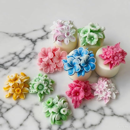 4PCS Flower Silicone Mold 3D Cute Flower Resin Candle Molds - Image 8